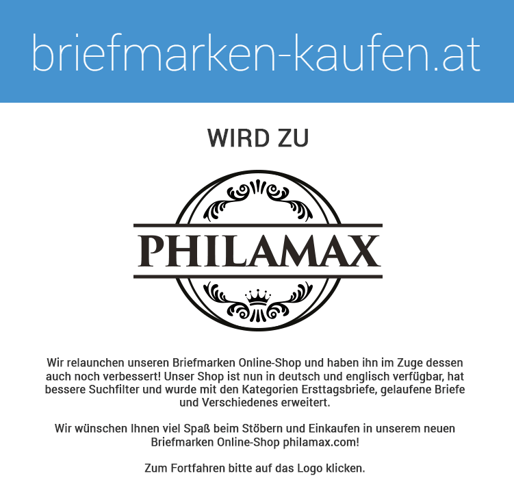 briefmarken-kaufen.at wird zu philamax.com